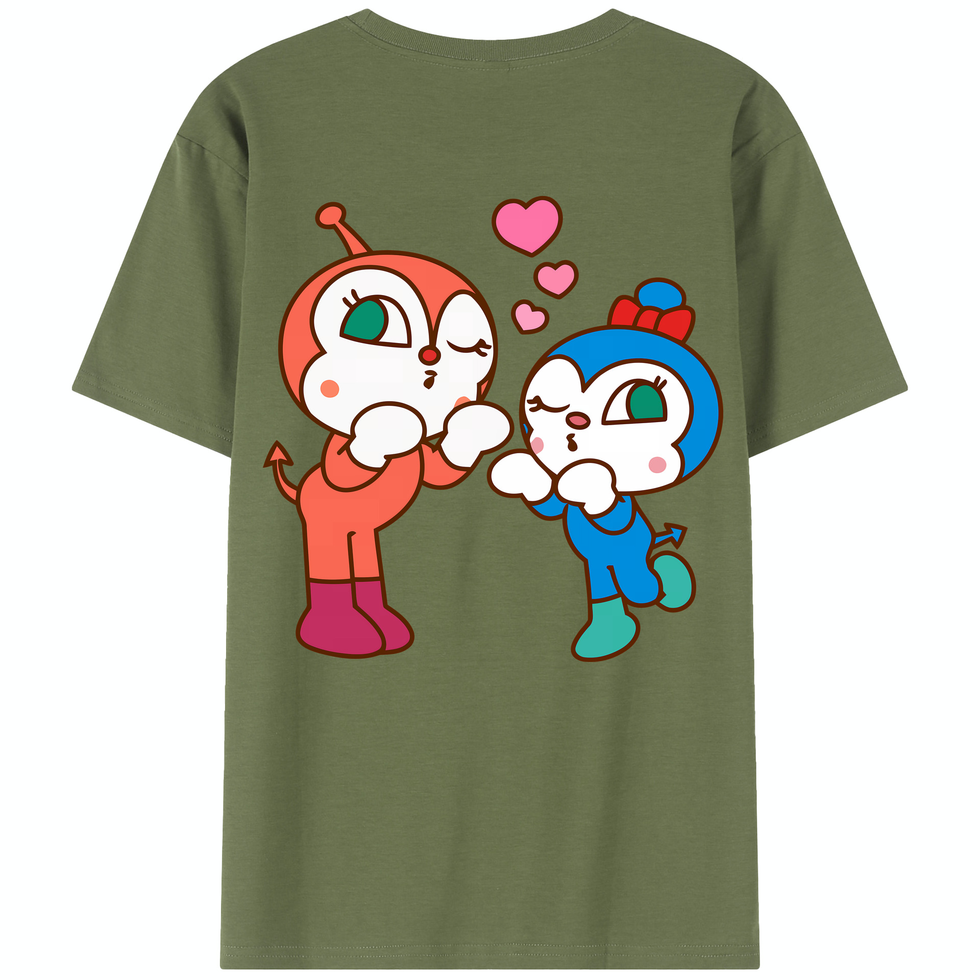 （画像用） アンパンマン Anpanman 綿100％半袖Tシャツ（背面プリント）